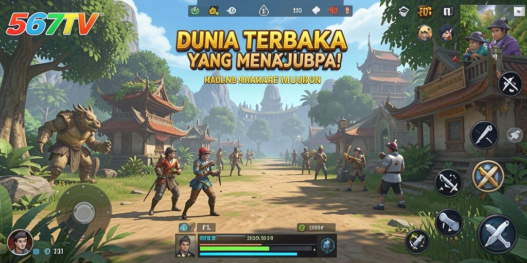 Tangkapan layar yang menampilkan petualangan seru di 567TV.