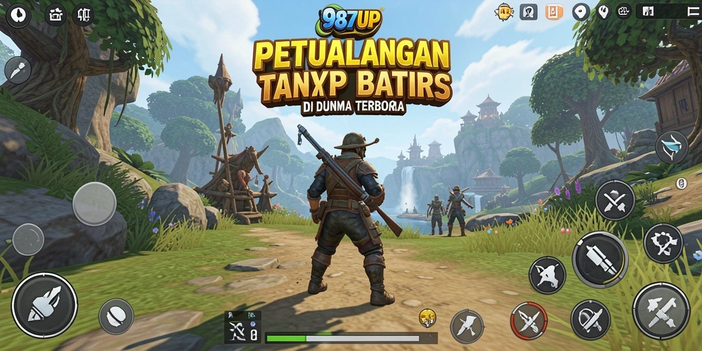 Screenshot gameplay 987UP menampilkan petualangan seru di dunia terbuka.