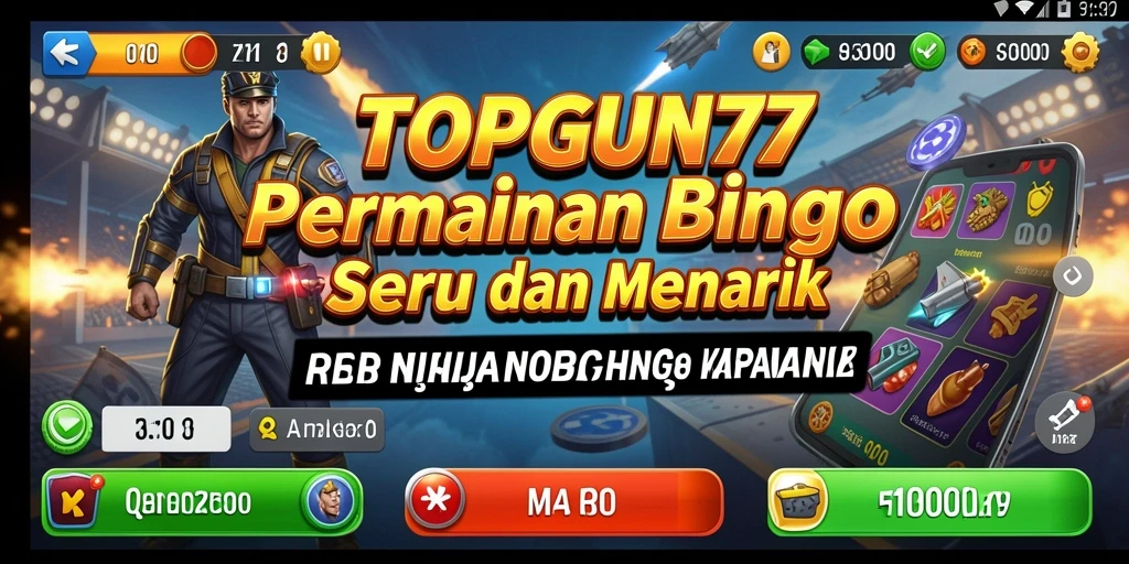 Screenshot gameplay TOPGUN77 menampilkan suasana seru permainan Bingo.